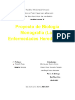 Proyecto de Biología (Las Enfermedades Hereditarias) Alberto Soares, Moises Quevedo y José Toerres