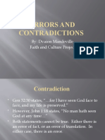 Errors and Contradictions: By: Dvaion Mandeville Faith and Culture Project