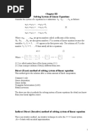 Numerical Analysis I Chapter III - VI