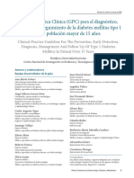 Guía de Práctica Clínica (GPC) para El Diagnóstico, Tratamiento y Seguimiento de La Diabetes Mellitus Tipo 1 en La Población Mayor de 15 Años
