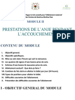 Module 2. PRESTATIONS DE L'ANJE PENDANT L'ACCOUCHEMENT