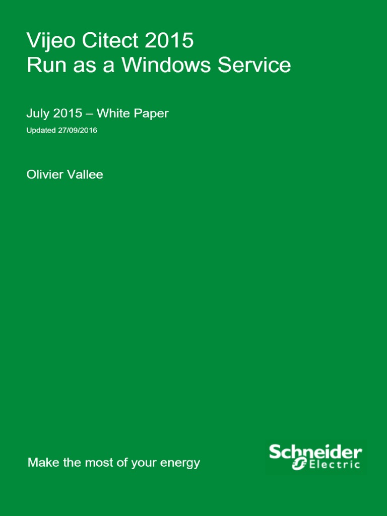 Vijeo Citect 2015 Run As A Windows Service - Manualzz | PDF
