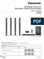 Operating Instructions DVD Home Theater Sound System: Model No. SC-XH380 SC-XH370 SC-XH300