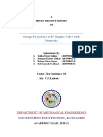 Design Procedure of IC Engine Valve With Numerals.: Submitted by