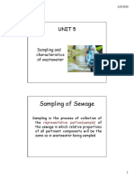 Sampling of Sewage: Unit 5