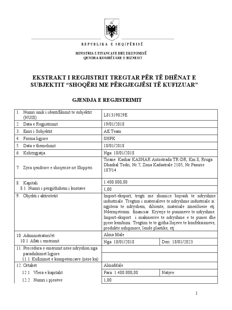 Ekstrakt - QKB - 20210527-1 AE Team | PDF