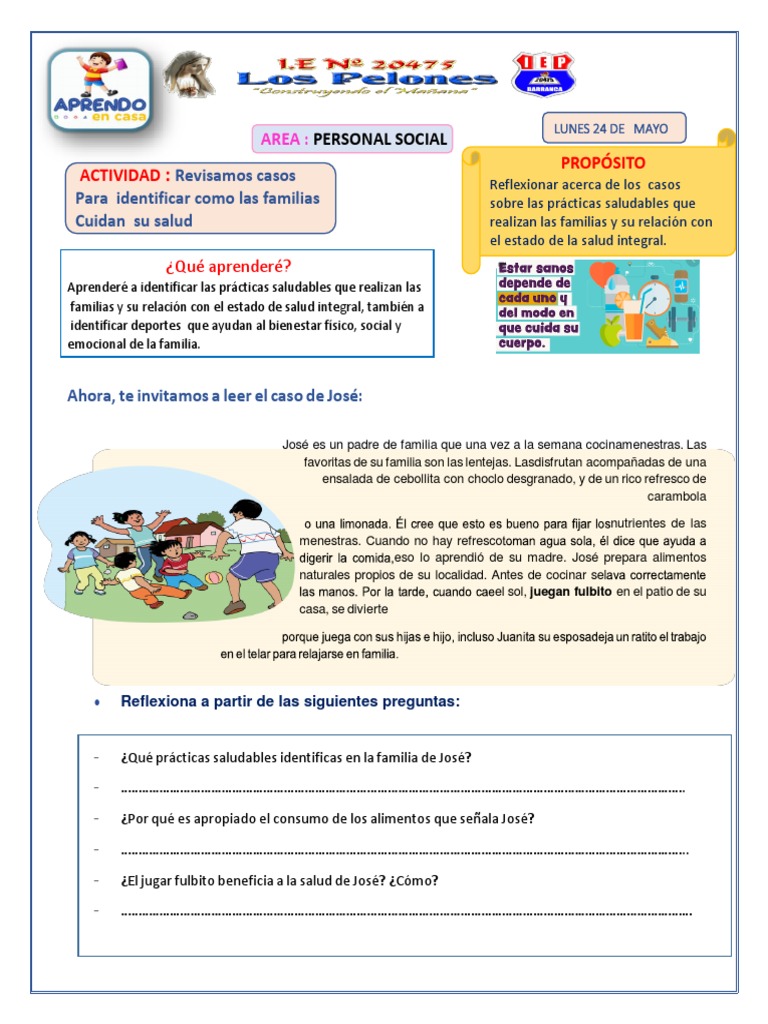 Ficha de Trabajo Personal Social 24-05-21 | PDF | Sicología | La ...