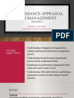 Performance Appraisal and Management: Muhammad Naeem Ahmed Department of Business Administration