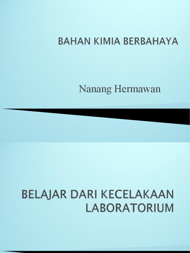 Bahan Kimia Berbahaya Pdf