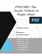Electric Vehicle On Single Wheel: Pneumo-The