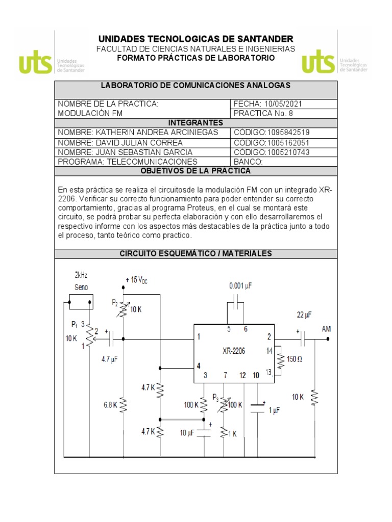 Práctica de Modulación FM en Telecomunicaciones | PDF | Modulación de ...