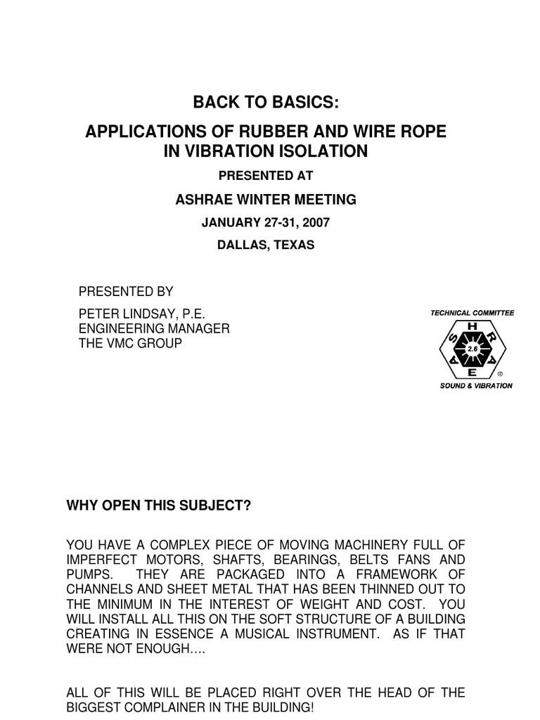 Applications of Wire Rope in Vibration Isolation | PDF | Stress ...