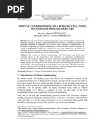 Dumitrașcu, Nicolae-Adrian Dincă, Alexandru Predincea, Nicolae. Virtual Commissioning of A Robotic Cell Using Tecnomatix Process Simulate