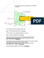 Example 2: Determine The Design Strength For C-Shaped Welds. Use E70XX