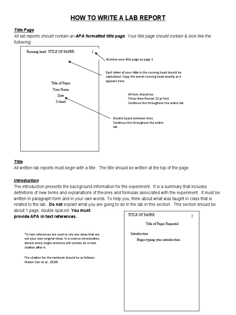 Steps for Writing a Lab Report | PDF | Hypothesis | Experiment