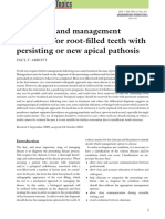 Diagnosis and Management Planning For Root-Filled Teeth With Persisting or New Apical Pathosis