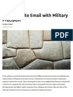 How To Write Email With Military Precision