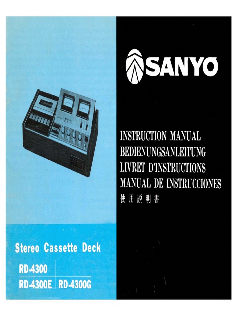 Sanyo RD 4300 Owners Manual | PDF