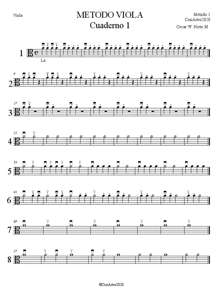 Metodo Viola Cuaderno 1 | PDF