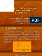 Contoh Lain Penggunaan Grafik Fungsi Linear Pada Bidang Pertanian - Ketiga