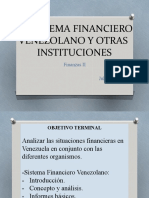 El Sistema Financiero Venezolano y Otras Instituciones