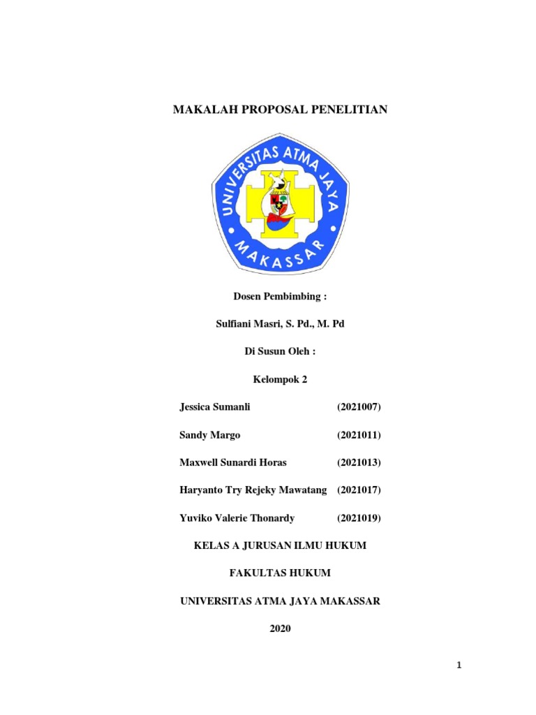 Makalah Proposal Penelitian (Kelompok 2 Kelas A) | PDF | Seni | Sains ...