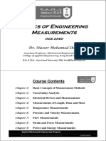 Basics of Engineering Measurements: Course Contents