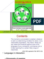 Discourse - Analysis and Speaking