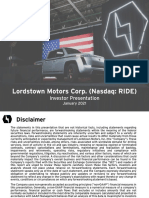 Lordstown Motors Investor Presentation - January 2021