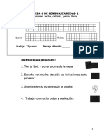 PRUEBA 6 DE LENGUAJE UNIDAD 1