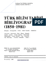 Turk Bilim Tarihi Bibliyografyası