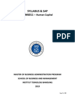 Syllabus & Sap MM6011 - : Human Capital