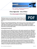 Free Speech-At A Price: From by Michael Parenti