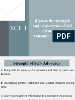 Discuss The Strength and Weaknesses of Self - Advocacy and Consumer Advocates