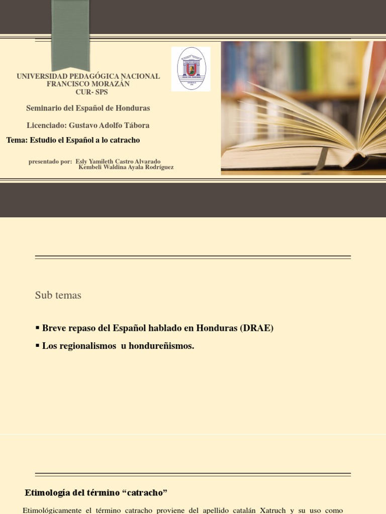 El Apellido Castro De Donde Proviene Seminario Exposicion1 | PDF | Honduras | Lingüística