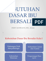 Kebutuhan Dasar Ibu Bersalin