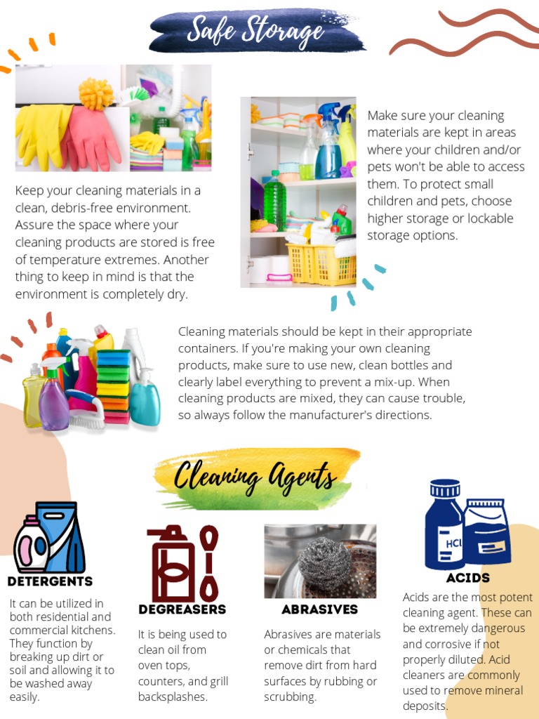 Safe Storage of Cleaning Agents | PDF | Home | Industries
