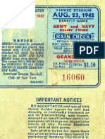 1940's NY Yankee Dodger Ticket Stubs