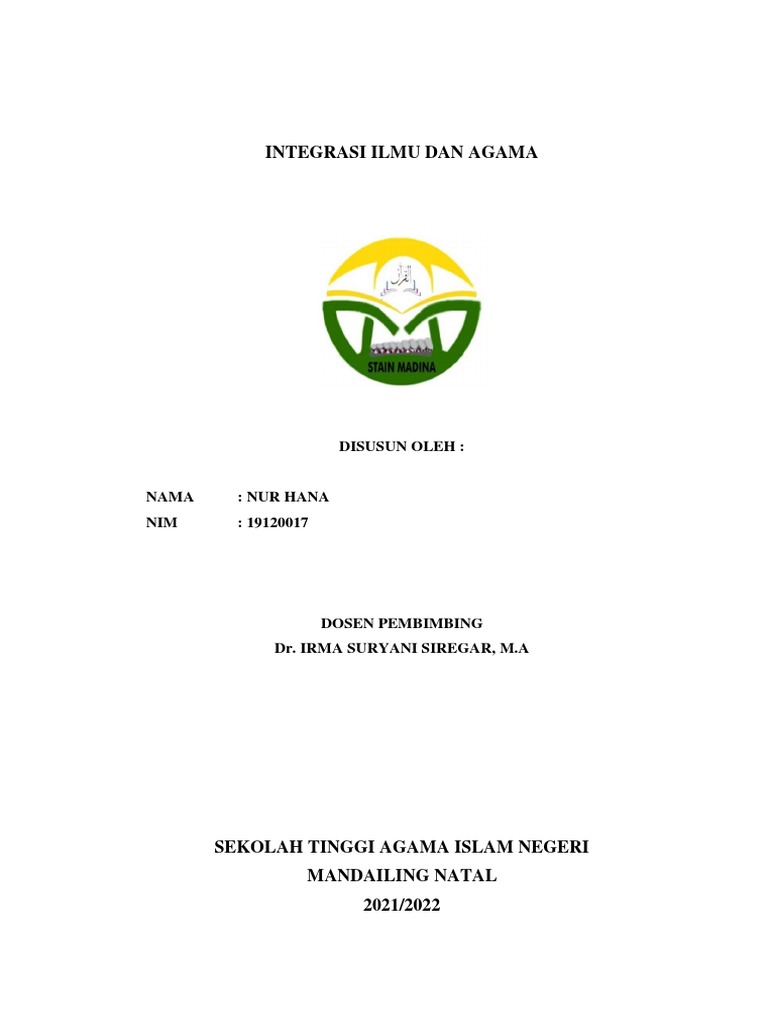 Integrasi Ilmu dan Agama dalam Islam | PDF