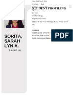 Sorita, Sarah Lyn A.: Student Profiling