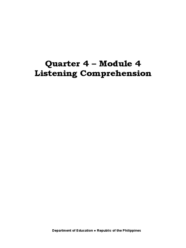 Eng8 q4 Mod4 v4 | PDF | Reading Comprehension | Communication