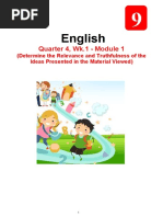 English: Quarter 4, Wk.1 - Module 1