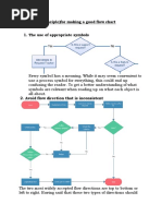 Guidelines (Principle) For Making A Good Flow Chart 1. The Use of Appropriate Symbols