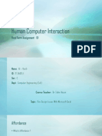 Human Computer Interaction: Final Term Assignment - 01