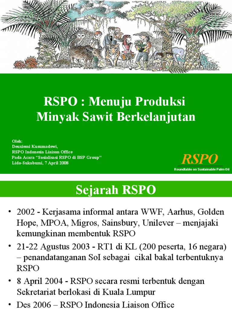 RSPO: Sustainable Palm Oil Overview | PDF | Arecaceae | Sustainable ...