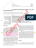 Galley Proof: Relationship of The Emergency Department Density Level With Nursing Work Stress