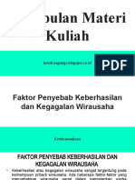 Faktor Penyebab Keberhasilandan Kegagalan Wirausaha