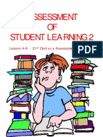Assessment OF Student Learning 2: Lesson 4-A - 21 Century Assessment