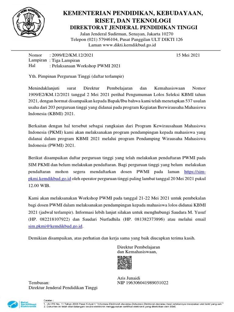 Workshop PWMI 2021 untuk Dosen | PDF