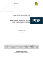 Electrical Storage Batteries For Stationary System: Functional Specification